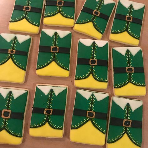 Buddy The Elf Cookies, Elf Movie Cookies, Elf Sugar Cookies, Buddy The Elf Cookies Decorated, Elf Cookies Decorated, Elf Sugar Cookies Decorated, Elf Movie Cookies Decorated, Hermey The Elf, Elf Cookies