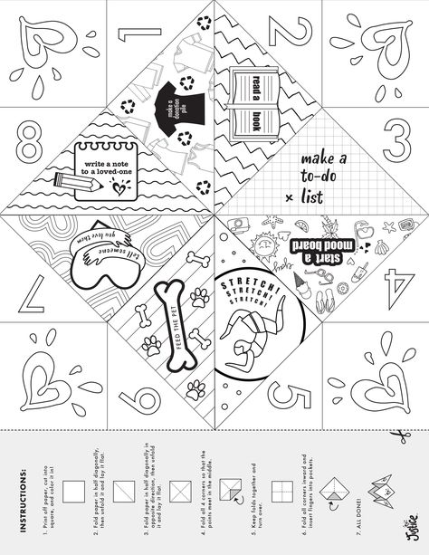 Fortune Teller Template, Fortune Teller Printable, Printable Fortune Teller, Paper Fortune Teller, Polar Express Activities, Free Disney Coloring Pages, Teen Sleepover Ideas, Fortune Teller Paper, Disney Calendar