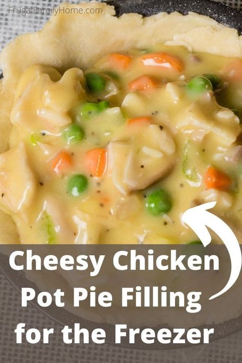 Individual Chicken Pot Pies Freezer, How To Freeze Chicken Pot Pie, Chicken Pot Pie Recipe To Freeze, Keto Chicken Pot Pie Filling, Freezing Chicken Pot Pie, Freezer Friendly Chicken Pot Pie, Frozen Chicken Pot Pie Freezer Meals, Freezable Chicken Pot Pie, Can You Freeze Chicken And Dumplings