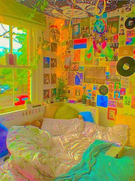 Indie Room Aesthetic, Indie Kid Room, Indie Bedroom Ideas, Kidcore Room, Indie Rooms, Indie Room Ideas, Pastel Aesthetic Room, Indie Aesthetic Room, Indie Bedroom