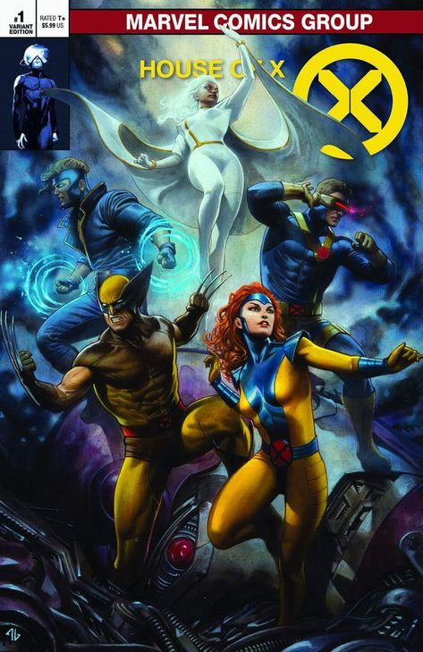 HOUSE OF X #1 Adi Granov Virgin Variant Cover Set Adi Granov, Xmen Art, Comic Book Artwork, Uncanny X-men, Marvel Comics Art, Sideshow Collectibles, Marvel X, Superhero Art, Hero Arts