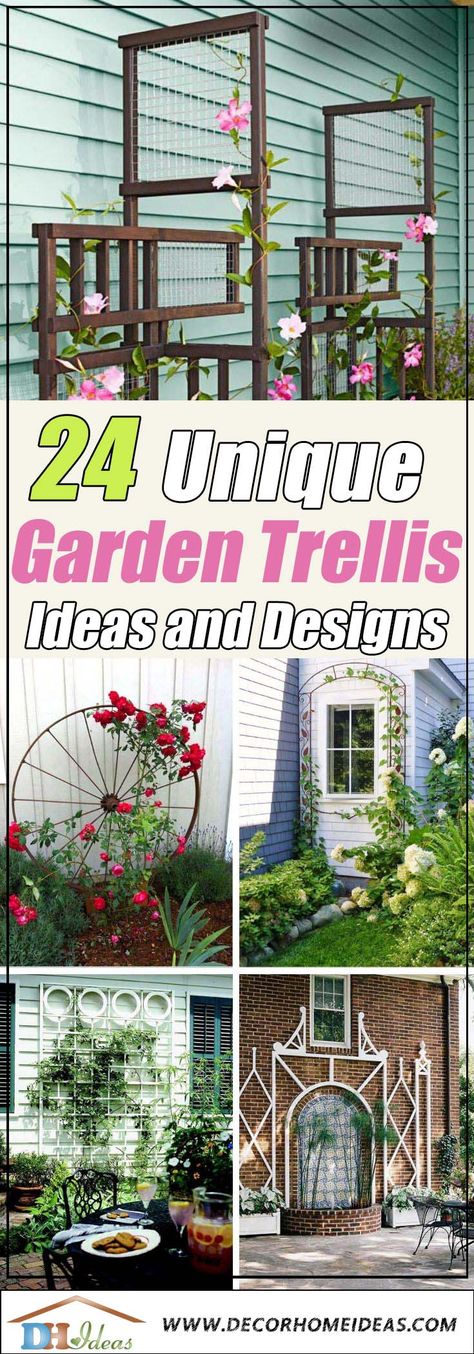 Best Garden Trellis Ideas #garden #trellis #decorhomeideas Repurposed Trellis Ideas, Rose Support Ideas, Welded Trellis, Farmhouse Trellis, Free Standing Trellis, Trellis Ideas Garden, Wall Mounted Trellis, Cattle Panel Trellis, Garden Trellis Ideas