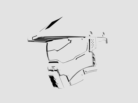 Master Chief - Minimal by Ion Master Chief Helmet Tattoo, Halo Master Chief Helmet, Master Chief And Cortana, Cat Outline Tattoo, Halo Drawings, Halo Tattoo, Cortana Halo, Helmet Tattoo, Spartan Tattoo