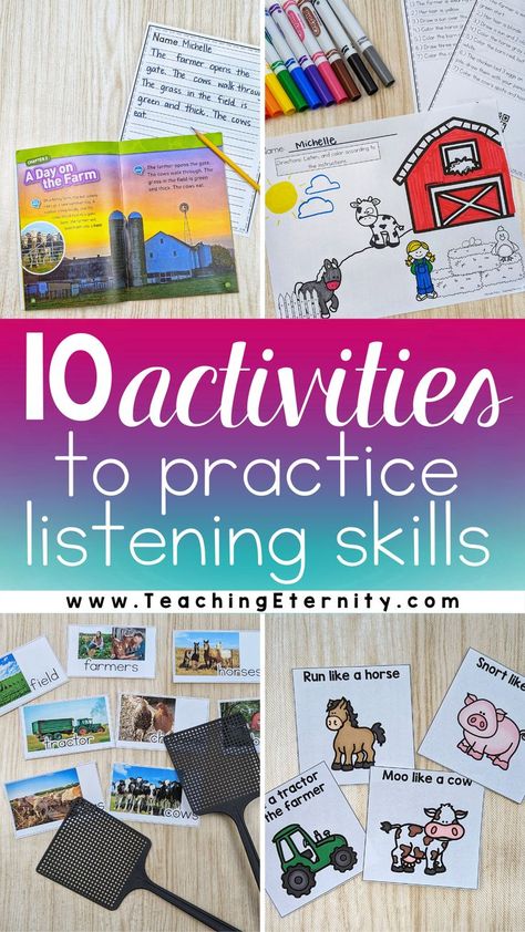 Ell Listening Activities, English Second Language Teaching, Eld Activities Kindergarten, Listening And Speaking Activities Ideas, Listening And Spoken Language Activities, English Second Language Activities, Teaching English As A Second Language, English Language Development Activities, Eld Activities