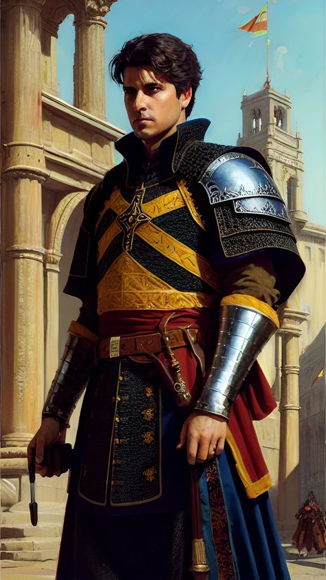 Royal Outfit, Male Character, Royal Outfits, Fantasy Male, Man Style, Fantasy Warrior, Fantasy Rpg, Fantasy Inspiration, Character Illustration