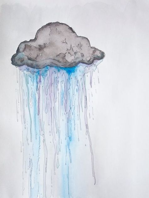 Raincloud Tattoo, Storm Tattoos, Rain Tattoo Ideas, Simple Doodles Drawings, Rain Cloud Tattoos, Cloud Tattoos, Rain Tattoo, Tattoos Simple, About Rain