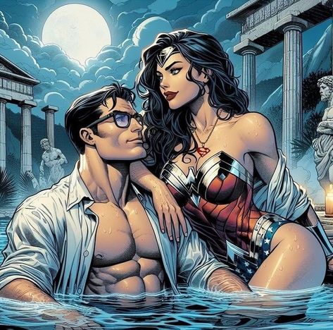 Female Clark Kent, Wonder Woman And Supergirl, Superman And Wonder Woman, Batman Superman Wonder Woman, Comics Love, Superman Wonder Woman, Wonder Women, Black Couples Goals, Batman And Superman