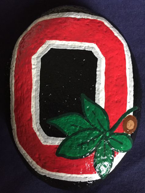 Ohio State Rock Painting Ideas, Ohio State Rooms, Room Painting Ideas, State Room, Rock Painting Ideas, Rocks Painted, Room Painting, Rock Of Ages, Rock Wall