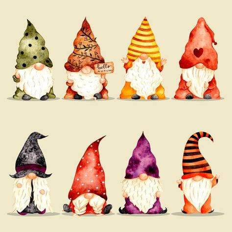 Watercolor Christmas Cards Diy, Mathematics Art, Christmas Gonk, Watercolor Autumn Leaves, Mermaid Sticker, Watercolour Inspiration, Watercolor Paintings Easy, Fall Watercolor, Gnome Patterns