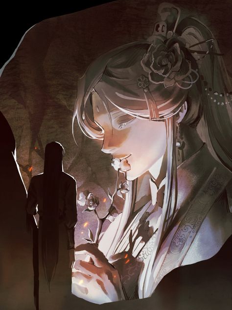 Hua Cheng, Hades And Persephone, Heaven's Official Blessing, Cute Anime Couples, Chinese Art, Traditional Art, Cool Art, Anime Art, Illustration Art