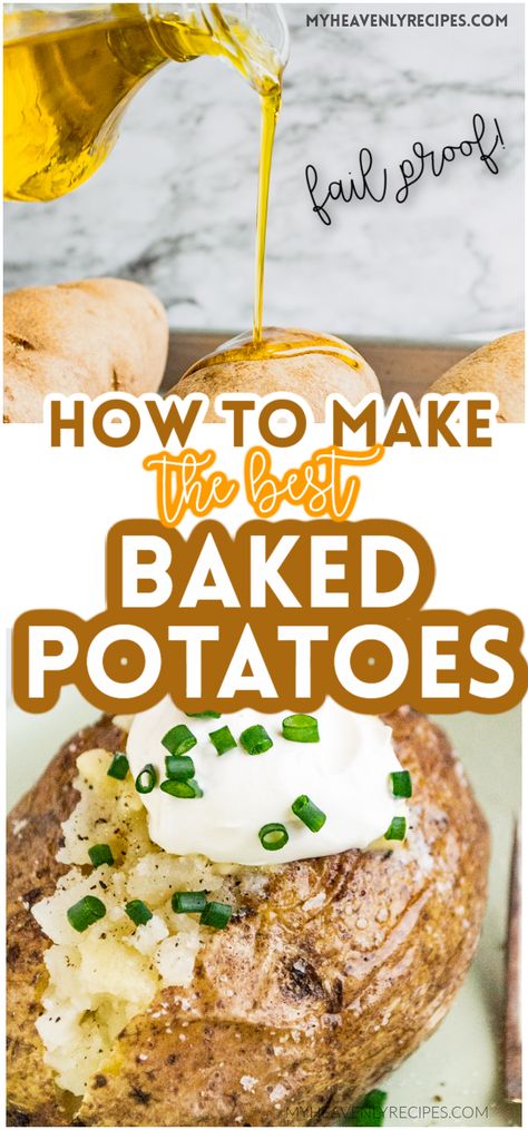 Best Baked Potatoes In The Oven, Baked Potatoes In The Oven, Make Baked Potatoes, Potato Oven, Oven Baked Potato, Sunday Meals, Potatoes In The Oven, Potato Baked, Cook Potatoes