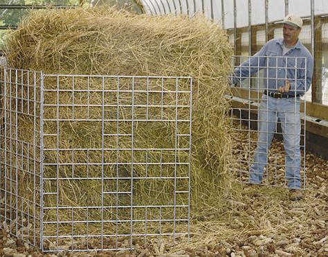 Round Bale Hay Feeder, Diy Hay Feeder, Sheep Feeders, Round Bale Feeder, Goat Hay Feeder, Sheep Shelter, Hay Feeder For Horses, Goat Feeder, Horse Feeder