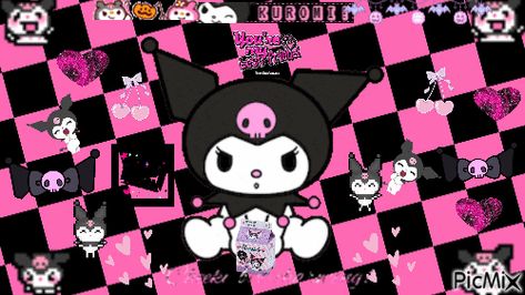 Kuromi (Sanrio) computer wallpaper Kuromi Computer Wallpaper, Sanrio Computer Wallpaper, Kuromi Laptop Wallpaper, Korumi Wallpaper, Sanrio Computer, Kuromi Gif, Fb Banner, Kuromi Sanrio, Kindergarten Social Studies