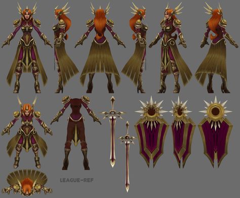 3D League turnarounds, Leona (Chromas included)  High res: Base |... Leona League Of Legends, Riot Games, Lol League Of Legends, Dynamic Poses, Equal Rights, Diy Crochet Projects, 3d Characters, Gatsby, Character Concept