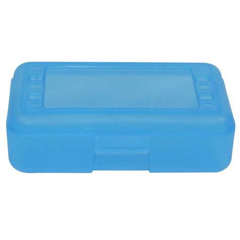 "Buy the Romanoff® Turquoise Pencil Box, 12ct. at Michaels. com. It can pack a lot of pencils and is also perfect for pens, markers, notions, embellishments, and more! Romanoff pencil box can pack a lot of pencils! It is also perfect for pens, markers, notions, embellishments, and more! This pencil box is great for other home, school, or craft storage needs. Details: Available in multiple colors 8.5\" x 5.5\" x 2.5\" Pack of 12 pencil boxes Plastic | Romanoff® Pencil Box, 12ct. in Blueberry | 8. Plastic Pencil Box, Toddler Table, Mastercard Credit Card, Pencil Box, Romanoff, Pencil Boxes, Tole Painting, Joanns Fabric And Crafts, Craft Storage