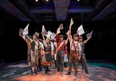 newsies-review Newsies Jr, Newsies Costume, Joseph Pulitzer, Harvey Fierstein, New York Landscape, Camp Read, Broadway Costumes, The Giant Peach, Kids Theater