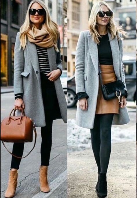 Grey Peacoat Womens Outfit, Long Gray Wool Coat Outfit, Gray Coatigan Outfit, Outfit Manteau Gris, Silver Coat Outfit, Grey Coat Outfit Winter Classy, Grey Coat Outfits For Women, Grey Peacoat Outfit, Gray Coat Outfit Winter Style