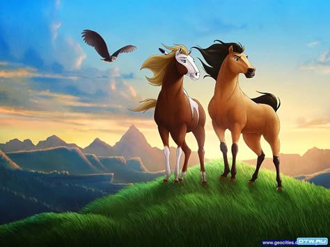 Spirit Stallion of the Cimarron - Logan's favorite movie! Anywhere that she sees it she wants to buy it. Spirit Horse Movie, Disney Horses, Spirit Stallion Of The Cimarron, Spirit And Rain, Spirit The Horse, Spirit Stallion, Horse Movies, Images Disney, Childhood Movies