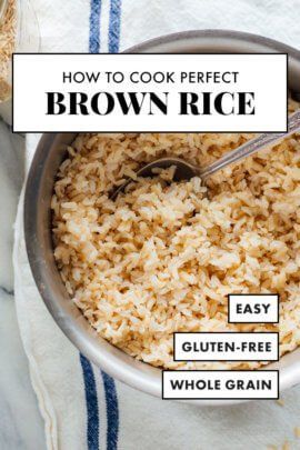 Fluffy Brown Rice, Cook Brown Rice, Perfect Brown Rice, Brown Rice Cooking, Marinated Kale, Rice Cookies, Brown Rice Recipe, Brown Rice Recipes, Sticky Rice