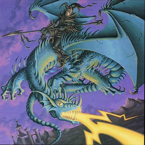 Arte Pulp, Classic Rpg, Dungeons And Dragons Art, Scifi Fantasy Art, Dragon Games, Dnd Art, Pulp Art, Blue Dragon, Fantasy Dragon