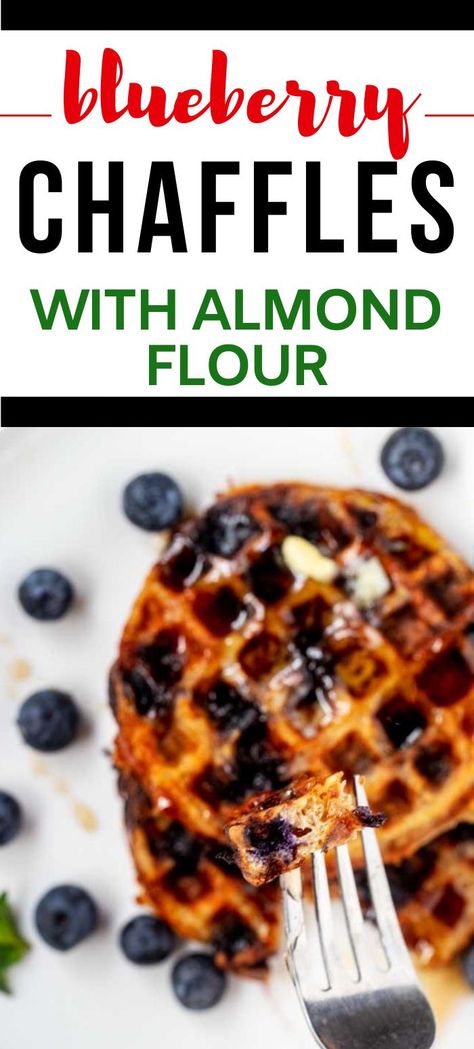 Start your day right with these delicious Blueberry Chaffles with Almond Flour.  Keto breakfast recipes don’t get any better than these delicious waffles with almond flour.  This easy low carb recipe is one you will turn to again and again.  #kickingcarbs #blueberrychaffles #chafflerecipe #chaffles #ketobreakfast Blueberry Chaffles Keto, Chaffles With Almond Flour, Almond Flour Chaffle, Low Carb Zucchini Fries, Keto Waffles, Chaffle Recipes, Keto Chaffle, Keto Blueberry, Waffle Maker Recipes