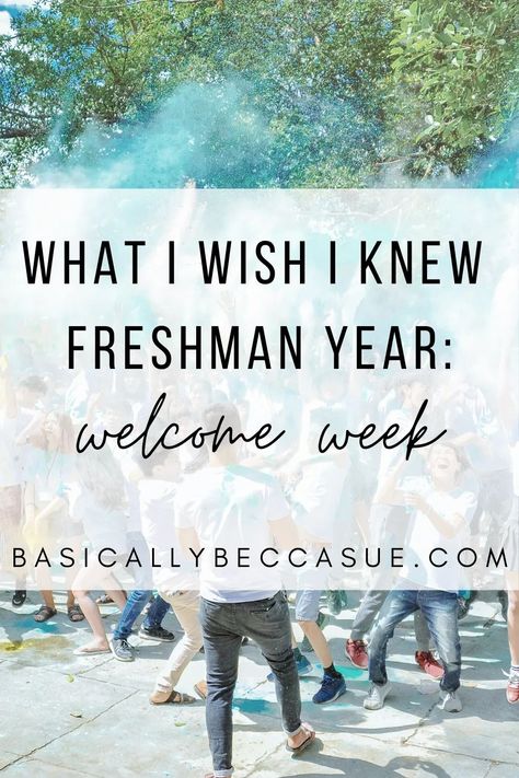 Freshman year is full of changes. Here is what I wish I knew about college welcome week when I was a freshman college student. Girls College Dorm Room Ideas, College Dorm Hacks, Girl College Dorms, College Dorm Checklist, College Dorm Organization, Welcome Week, Freshman Tips, College Packing Lists, College Checklist