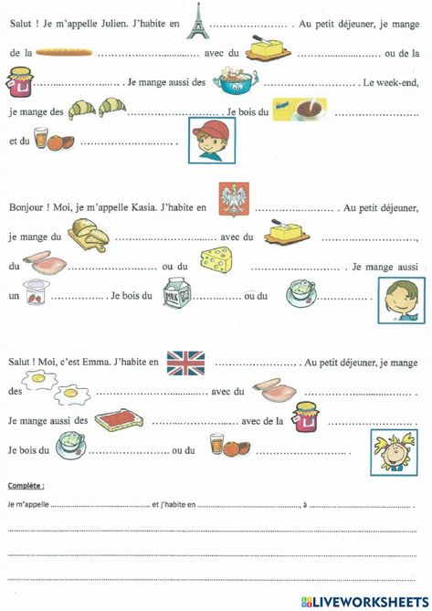 La nourriture online worksheet for Grade 3. You can do the exercises online or download the worksheet as pdf. Learning Style Inventory, French Basics, Worksheets For Grade 3, Basic French Words, French Worksheets, French Teaching Resources, French Education, The Worksheet, French Phrases