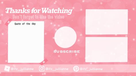 Outro Template Aesthetic Youtube Outro, Youtube Outro Template, Outro Template, Aesthetic Youtube, Youtube Banner Design, School Poster, Youtube Design, Youtube Banner, School Posters