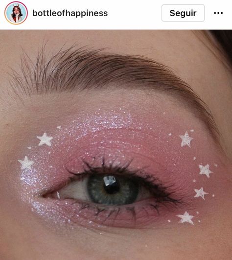 Princess Pink Makeup, Barbie Movie Makeup Ideas, Barbie Movie Makeup Look, Pink Makeup Halloween, Pink Cowgirl Makeup, Stitch Makeup Look, Pink Star Makeup, Pink Pony Club Makeup, Pink Barbie Makeup Look