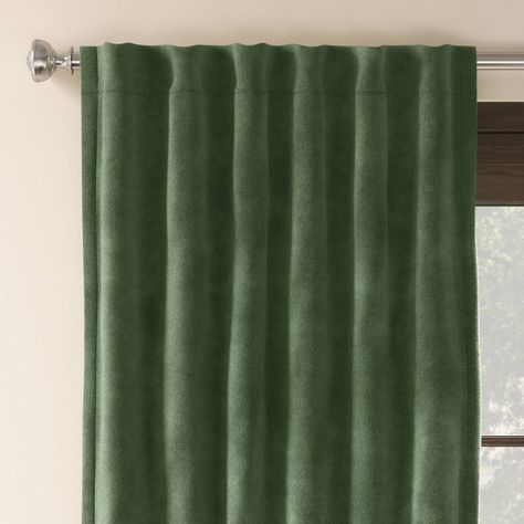 Forest Green Bedroom Curtains, Cute Blackout Curtains, Green Curtains Bedroom, Green Velvet Curtains, Chenille Curtains, Plaid Curtains, Curtain Shop, Sheer Curtain Panels, Green Curtains