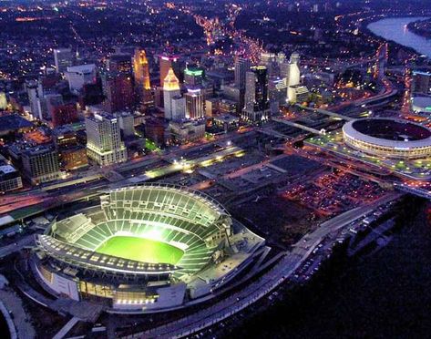 Paul Brown Stadium, Cincinnati Skyline, Cincinnati Bengals Football, Paul Brown, Travel History, Downtown Cincinnati, Ohio History, Hometown Pride, Sports Arena