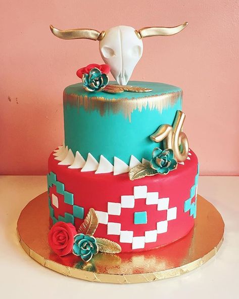 Aztec Birthday Cake, 32 Birthday Cake, Country Birthday Cakes, Bachlorette Cakes, Boho Cakes, Western Theme Cakes, Buffalo Chicken Dips, Western Birthday Cakes, Cowgirl Birthday Cakes