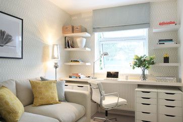 Clever Storage Ideas For Your Spare Room - Forbes  With the TV on the west wall, this would be perfect. Time to recycle the trundle! Small Home Office Guest Room, Bedroom Office Combo, Spare Room Office, Guest Room Office Combo, Spare Bedroom Office, Guest Bedroom Home Office, Office Guest Bedroom, Guest Bedroom/office, Home Office/guest Room