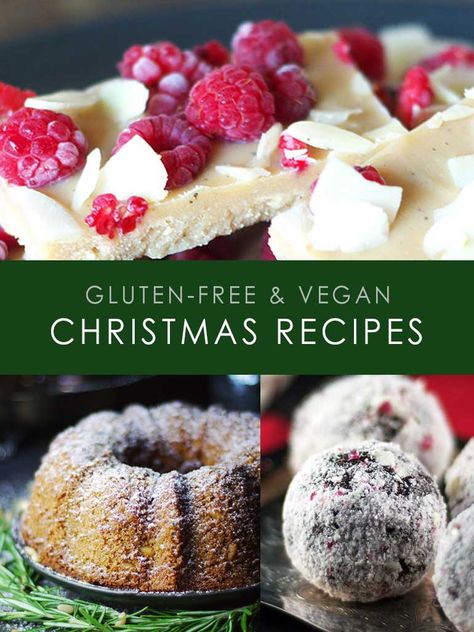 Vegan & Gluten-Free Christmas Desserts (Refined Sugar-Free) #veganrecipes #glutenfreerecipes #veganchristmas #christmasdesserts #holidayrecipes A collection of vegan and gluten-free festive holiday season desserts, featuring delicious baked cakes, raw cakes, brittle, fudge, eggnog, and more. Cooking For 2, Gluten Free Christmas Desserts, Vegan Christmas Desserts, Vegan Holiday Recipes, Vegan Christmas Recipes, Vegan Candies, Gluten Free Christmas, Raw Cake, Vegan Holidays