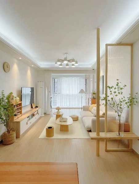 Minimal Apartment Living Room, Japanese Apartment Design, Japanese Apartment Interior, Apartemen Studio, Timber Floor, Condo Interior Design, Interior Design Your Home, Condo Interior, Apartment Living Room Design