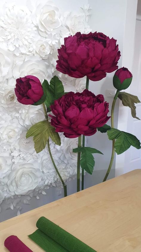 From Beginner to Bloom: Master the Art of Paper Flowers Giant Flowers Diy, Paper Snowflake Patterns, Flower Petal Template, Paper Flower Patterns, Paper Peonies, Valentine Crafts For Kids, How To Make Paper Flowers, Crepe Paper Flowers, Handmade Flowers Paper