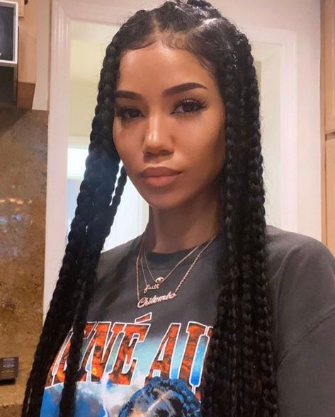 Hair Inspp, Ella Mai, Jhené Aiko, Slay Girl, Short Box Braids, Big Box Braids Hairstyles, Jumbo Box Braids, Braided Ponytail Hairstyles, Jhene Aiko