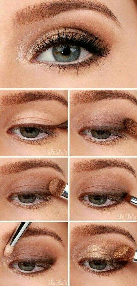 Smokey Eyeshadow Tutorial, Silvester Make Up, Simple Wedding Makeup, Eyeshadow Tutorial For Beginners, Tutorial Eyeliner, Trendy Eyeshadow, Simple Eyeshadow, Smokey Eyeshadow, Smokey Eye Tutorial