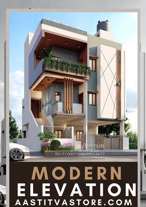 Explore 10+ modern elevation designs for your home. Beautiful facades and elevation architecture for your home. #modern #design #ideas #elevation #facade Elevation House, Elevation Architecture, Front Building Design, Indian House Exterior Design, 3 Storey House Design, Modern Elevation, Lake Houses Exterior, House Outer Design, Small House Front Design