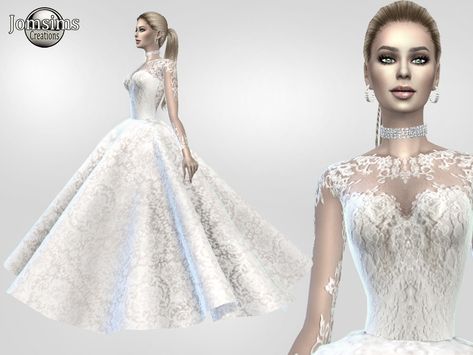 jomsims' Atanis wedding dress 2 Princess Sims 4 Cc Clothes Wedding, Wedding Dresses Sims 4 Cc, Dresses Sims 4 Cc, Dresses Sims 4, Sims 4 Vintage, Sims 4 Wedding Dress, Sims 4 Cc Clothes, Cc Shopping, Sims 4 Tsr