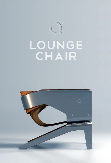 Q Lounge Chair on Behance Projek Kayu, Futuristic Furniture, Creative Furniture, Steel Furniture, Classic Furniture, Furniture Inspiration, Metal Furniture, Interior Furniture, Unique Furniture