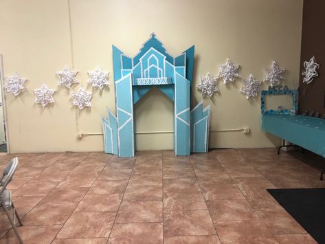 Frozen DIY cardboard castle | Cardboard house, Frozen diy, Cardboard castle Frozen Parade Float, Elsa Castle Diy, Frozen Castle Template, Diy Frozen Castle Cardboard, Elsa Castle Cardboard, Diy Castle Cardboard Backdrop, Frozen Castle Cardboard, Frozen Stage Decorations, Frozen Castle Backdrop