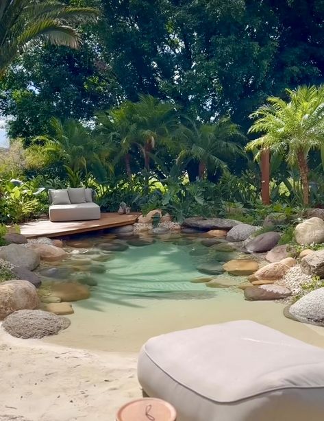 Patio Cooling Ideas, Insane Pools, Sand Pool, River Pool, Beach Entry Pool, Dream Backyard Pool, Natural Swimming Ponds, Lagoon Pool, Swimming Pond