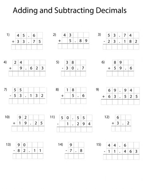 Adding and subtracting decimals worksheet Decimals Adding And Subtracting, Decimal Subtraction Worksheet, Add Subtract Decimals, Decimal Addition Worksheets, Adding Decimals Worksheet, Decimal Worksheets 5th Grades, Addition And Subtraction Of Decimals, Decimal Addition And Subtraction, Add And Subtract Decimals