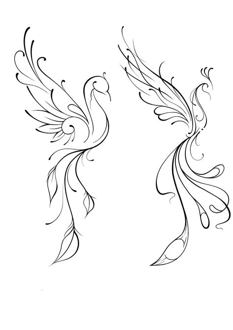 Fine Line Phoenix Tattoo Women, Phoenix Line Drawing, Phoenix Tattoo Line Art, Small Phoenix Tattoos Fine Line, Phoenix Line Tattoo, Fine Line Phoenix Tattoo, Phoenix Tattoo Feminine, Small Phoenix Tattoos, Phönix Tattoo