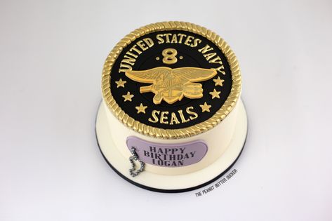 U.S. Navy Seals Cake Navy Seal Birthday Cake, Navy Seals, Celebration Cakes, Enamel Pins, Happy Birthday, Birthday Cake, Navy, Cake, Birthday