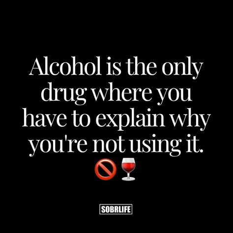 🧐 Isn’t it funny how alcohol is the only drug that requires an explanation for not using it? Let’s normalize sobriety and celebrate the choices that lead to a happier future. 💪🔥 #normalizesobriety #sobrietyjourney #soberlife #hope #recoveroutloud #sobrietyrocks #odaat It Funny, Out Loud, Good Things, Let It Be, Funny, Quotes, Quick Saves