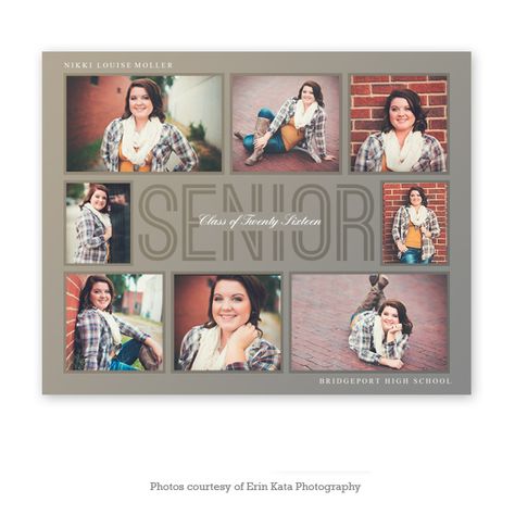 Senior Photo Collage Ideas, Senior Collage Ideas, Senior Night Scrapbook Layouts, Senior Year Scrapbook Pages, Senior Picture Collage, Senior Picture Frames Collage, Senior Photo Collage Poster, Graduation Photo Collage Template, Scrapbooking Graduation