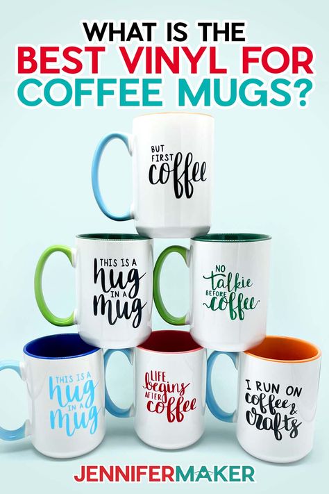 Coffee Mug Decal, Coffee Mug Ideas Vinyl Cricut, Cute Mug Sayings, Coffee Mug Sayings Cricut, Cricut Mug Ideas Vinyls, Cricut Mugs Diy, Vinyl On Coffee Mugs, Cricut Designs For Cups, Cricut Mug Designs