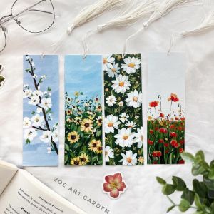 Flowers Bookmarks, Nature Paintings Acrylic, Bookmark Art, Cute Easy Paintings, Handmade Bookmarks Diy, Oil Painting For Beginners, Creative Bookmarks, Bookmark Craft, Seni Cat Air